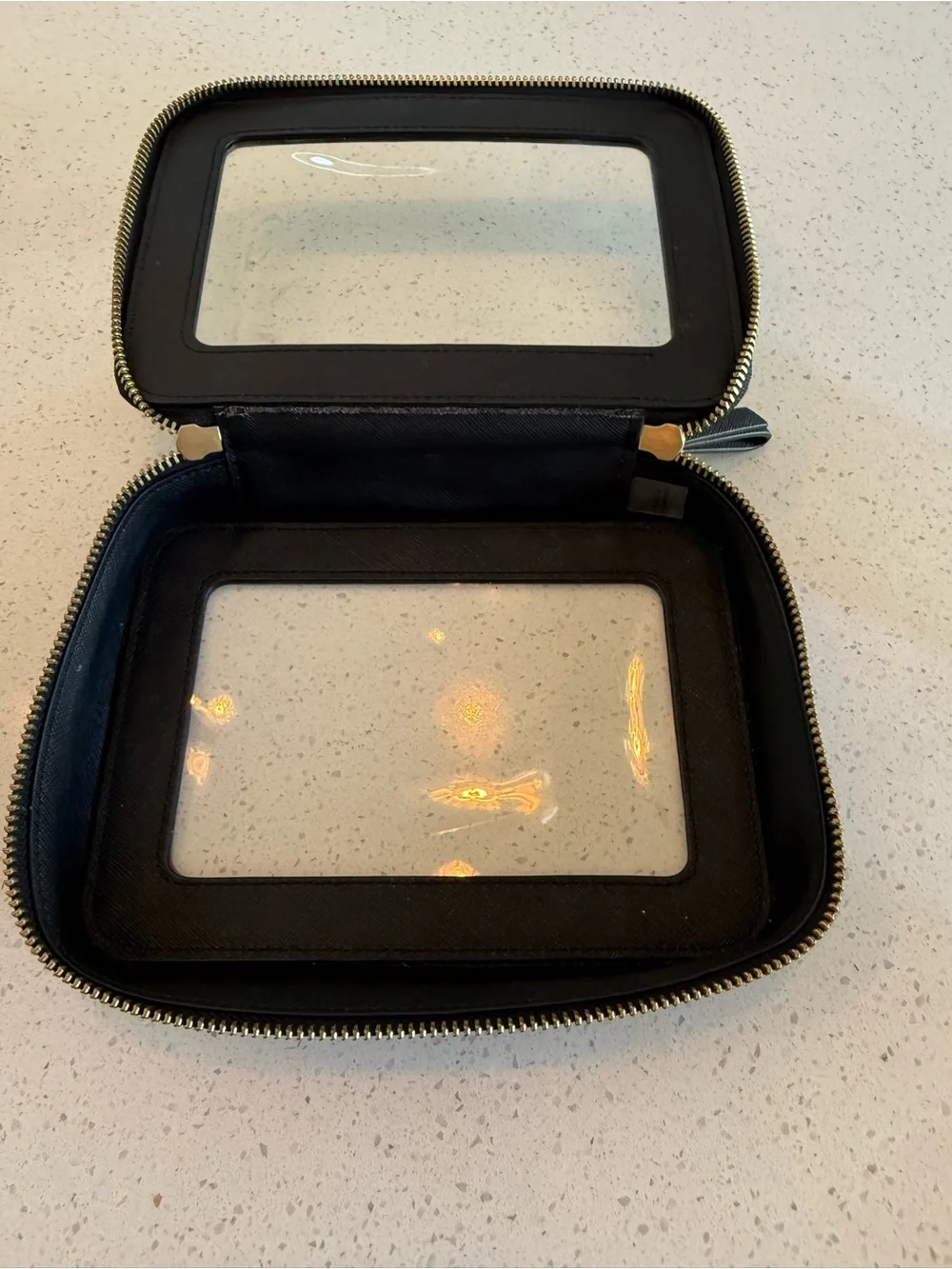 Truffle Black Clear-Window Cosmetic Pouch - Truffle Clarity Jetset